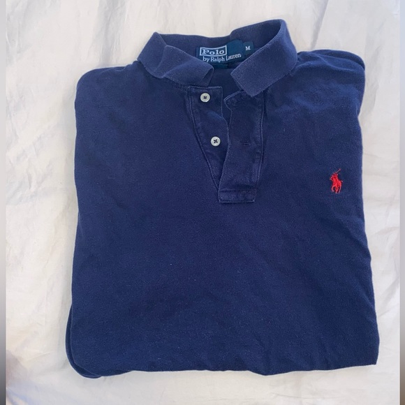Ralph Lauren - Classic Navy Polo Shirt (M) - Picture 2 of 5